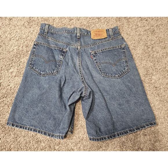 Levis 550 Relaxed Fit Jean Shorts Jorts Mens Sz 34 Made In USA Blue - Picture 7 of 8